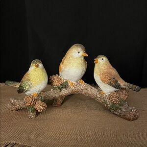 Decorative Resin Birds on Branch